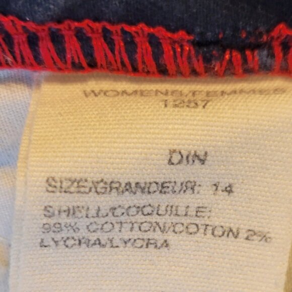 Woolrich Women's Straight Leg Brushed Cotton Canvas Pants Navy Size 14 - Picture 9 of 10